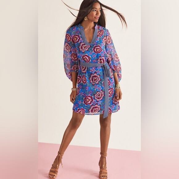 Cabi Primrose Dress Spring Dress size‎ small floral chiffon puff sleeve 5612 - Picture 2 of 7